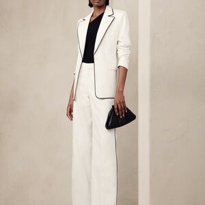 Banana Republic Cream and Black Women's Pants